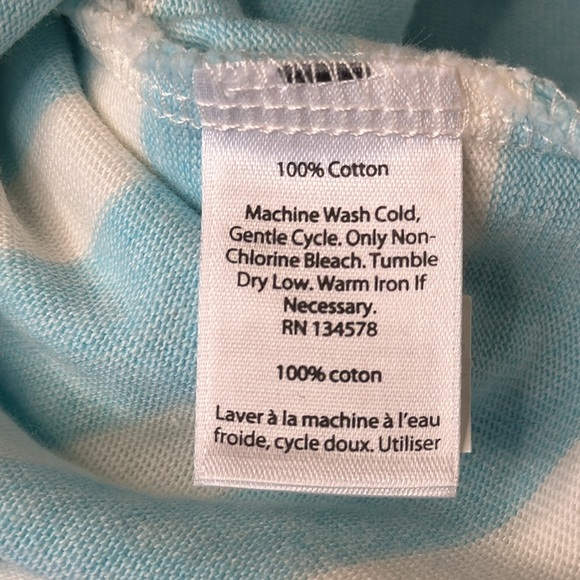 Vineyard Vines Sweatshirt Women's S Small 1/2 Zip Light Blue White Striped Whale - Picture 9 of 9